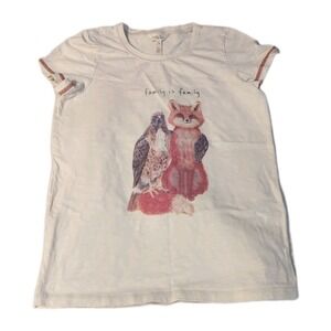 Matilda Jane Girls T-Shirt Just Imagine Family is Family Girls Graphic Tee Sz 10